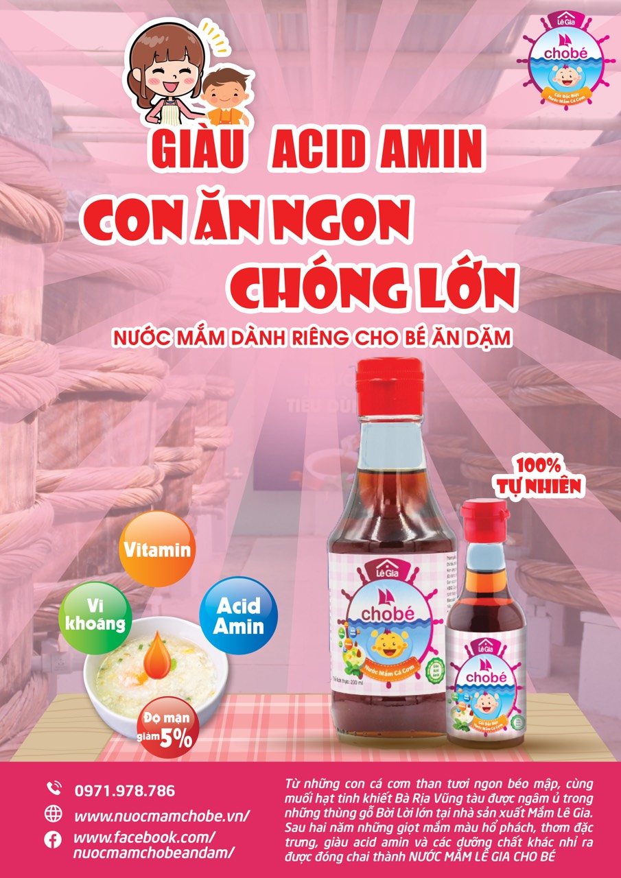 BÉ HÀO HỨNG ĂN NGON …NHỜ 2 GIỌT NƯỚC MẮM LÊ GIA