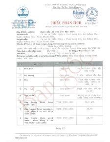 Chứng chỉ chất lượng mắm Lê Gia