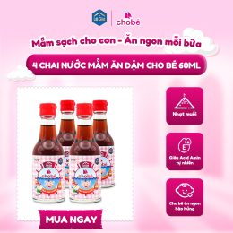 Combo 04 chai nước mắm Lê Gia cho bé ăn dặm 60ml