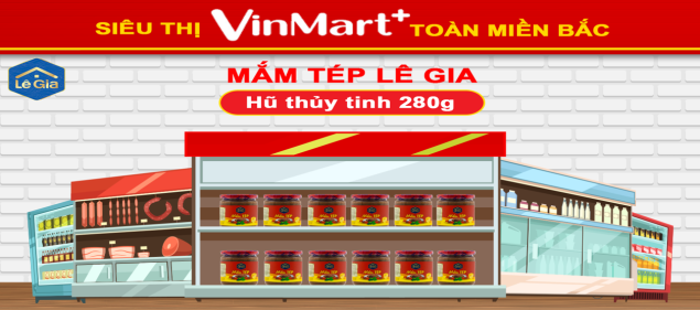 Mắm tép Lê Gia hũ thủy tinh đã có mặt ở Vinmart+
