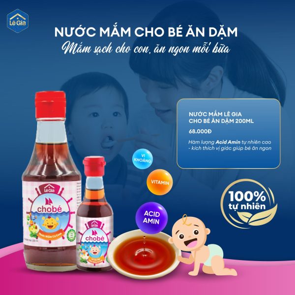 Vỉ 12 chai nước mắm Lê Gia cho bé ăn dặm