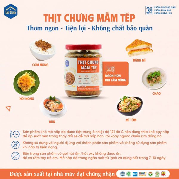 THỊT CHƯNG MẮM TÉP – LÊ GIA5