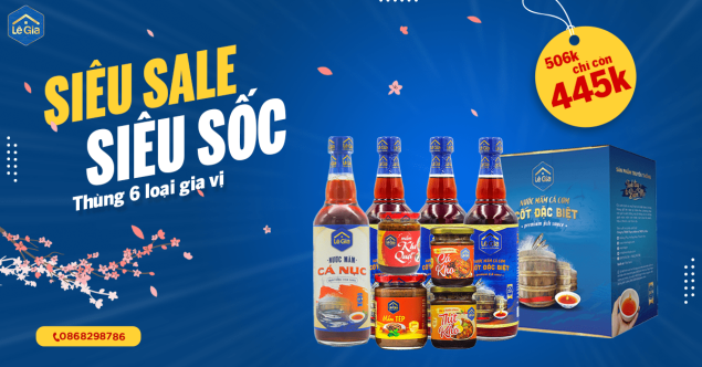  SIÊU SALE SIÊU SỐC – TRỌN BỘ 6 GIA VỊ TRONG 1 MÓN QUÀ