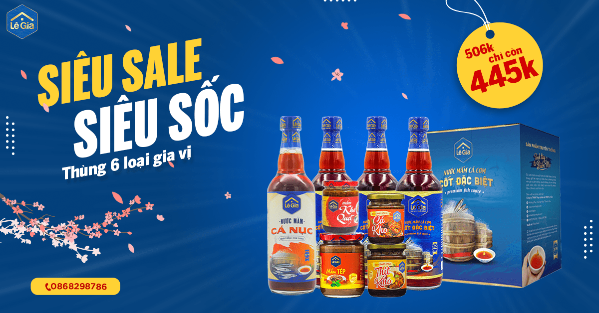  SIÊU SALE SIÊU SỐC – TRỌN BỘ 6 GIA VỊ TRONG 1 MÓN QUÀ