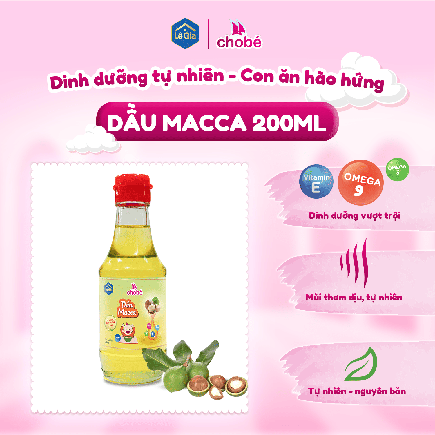 DẦU MACCA CHO BÉ ĂN DẶM 200ML0