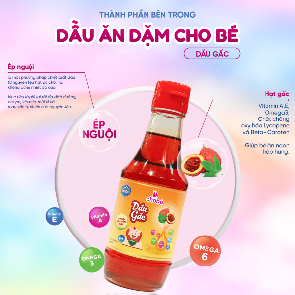 DẦU GẤC ĂN DẶM CHO BÉ 200ML