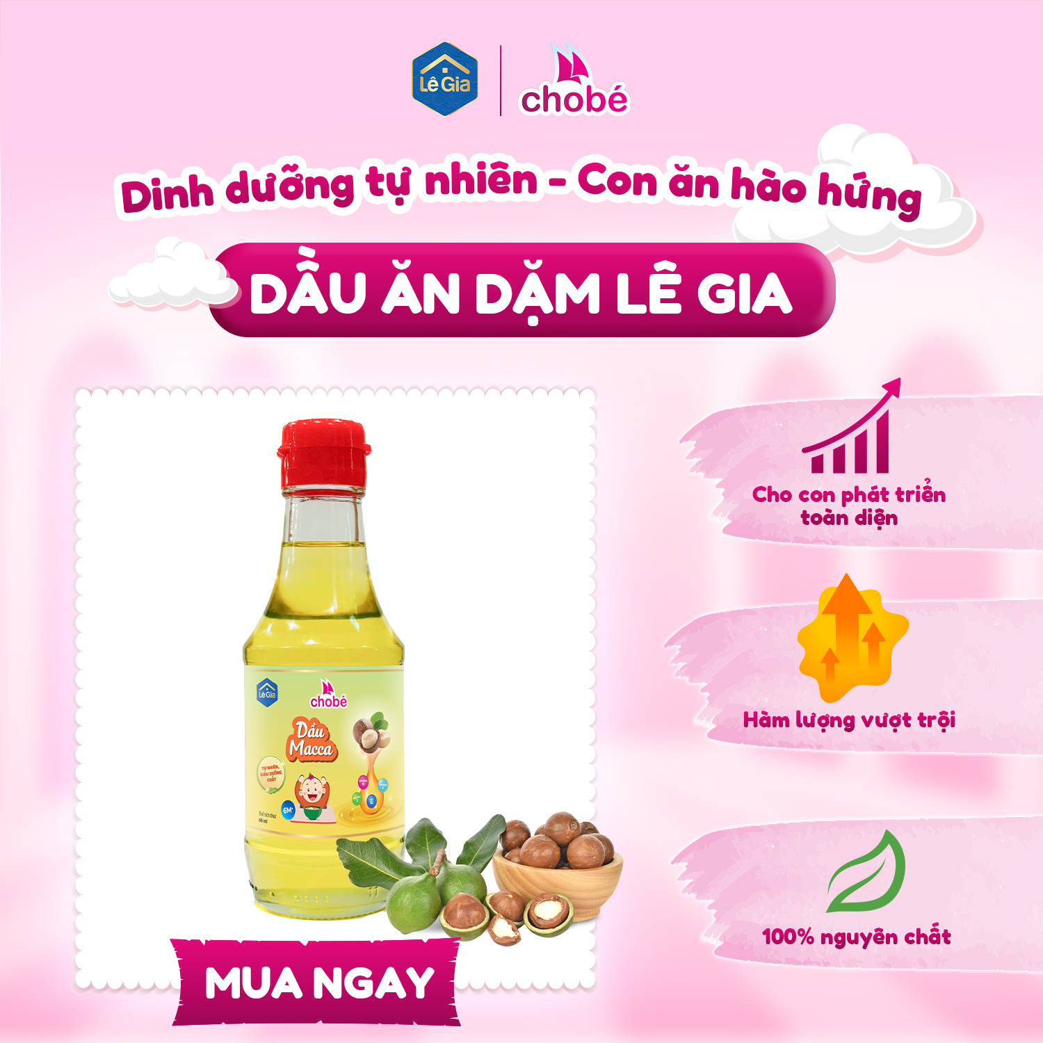 DẦU MACCA CHO BÉ ĂN DẶM 200ML0