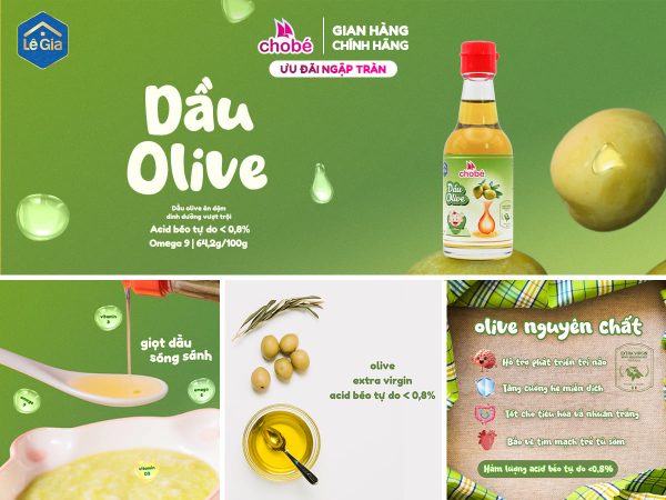 Dầu Olive ăn dặm cho bé