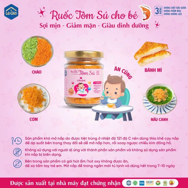 RUỐC ( CHÀ BÔNG ) TÔM SÚ CHO BÉ