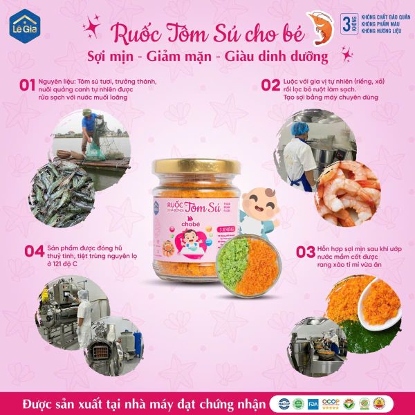 RUỐC ( CHÀ BÔNG ) TÔM SÚ CHO BÉ