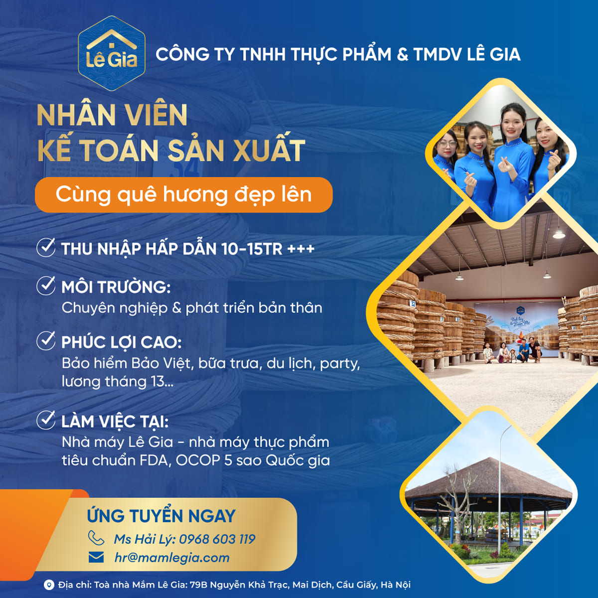 [TUYỂN DỤNG GẤP] KẾ TOÁN SẢN XUẤT