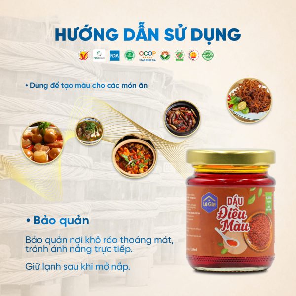 DẦU ĐIỀU MÀU LÊ GIA HŨ THUỶ TINH