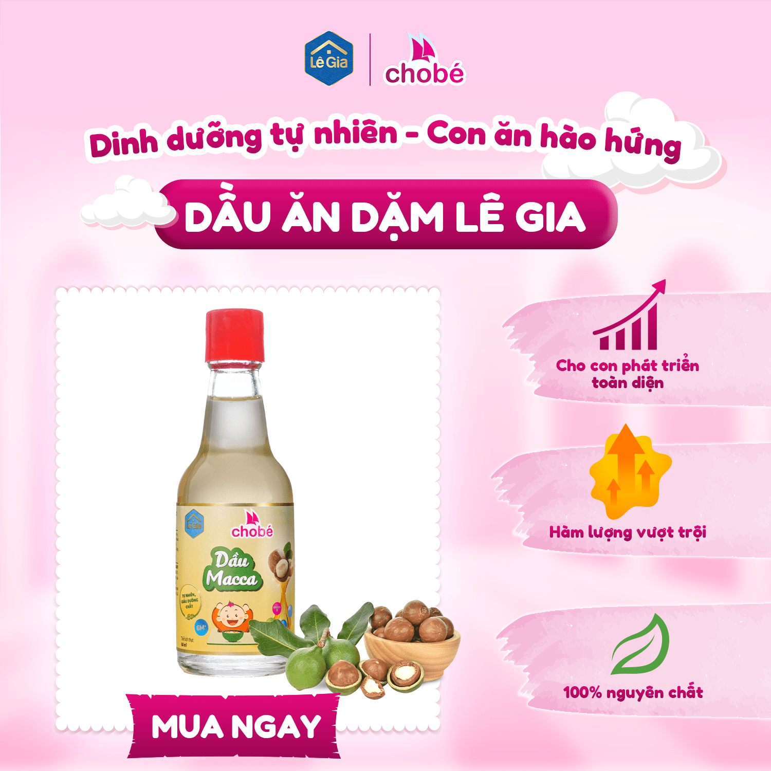 DẦU MACCA CHO BÉ ĂN DẶM0