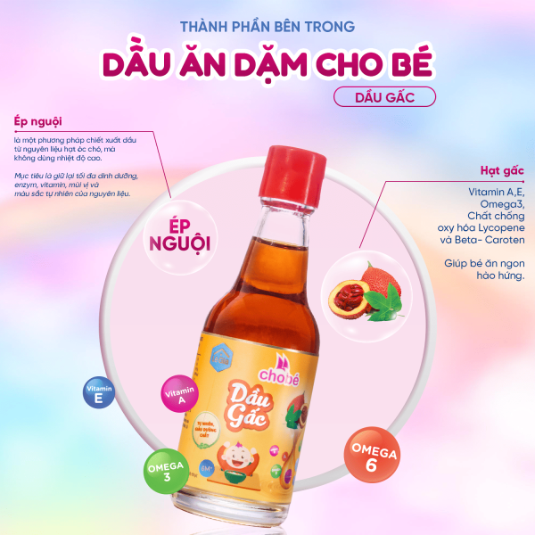 DẦU GẤC CHO BÉ ĂN DẶM