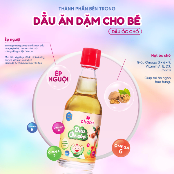 DẦU ÓC CHÓ CHO BÉ ĂN DẶM