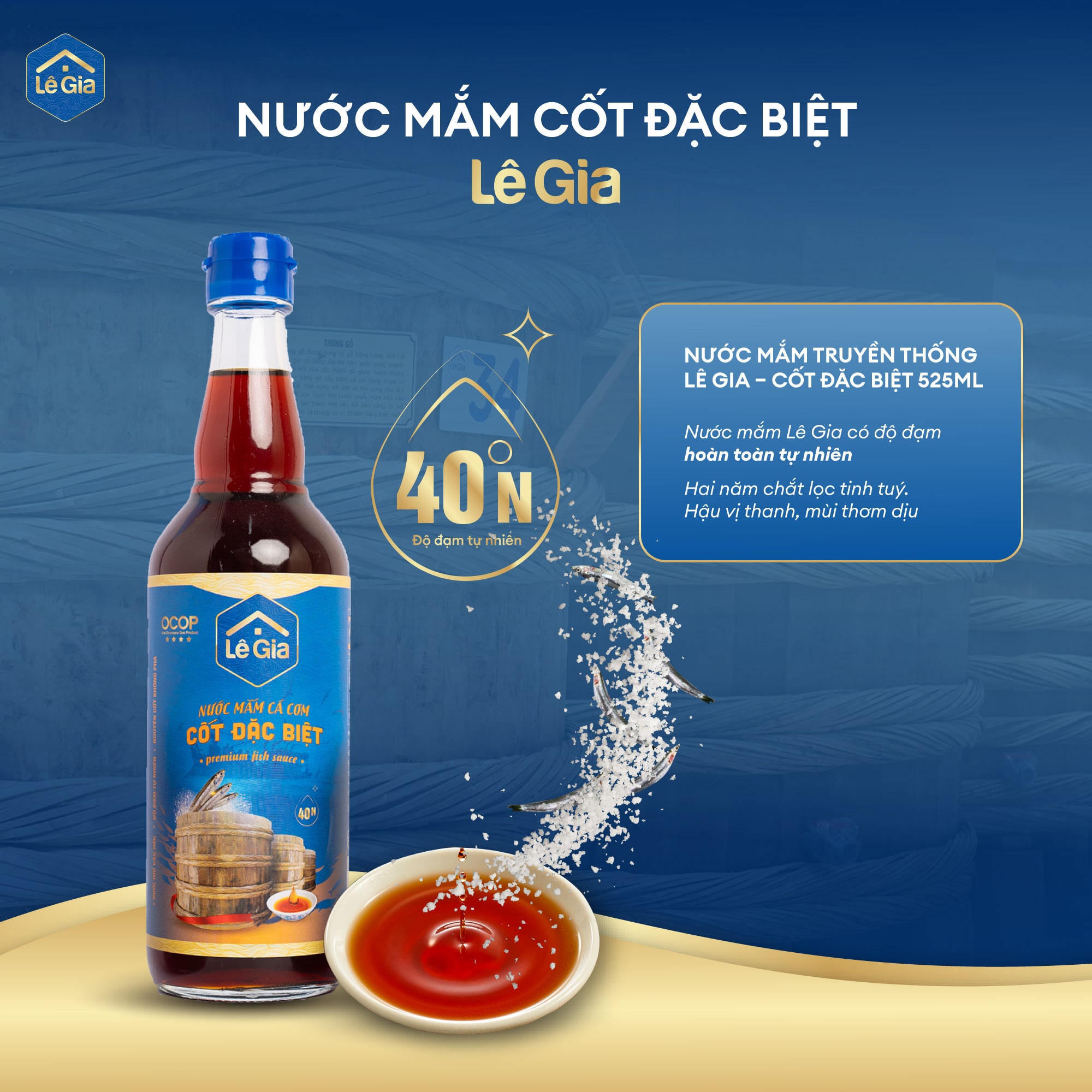 NƯỚC MẮM LÊ GIA ĐẠT CHỨNG NHẬN OCOP 5 SAO QUỐC GIA