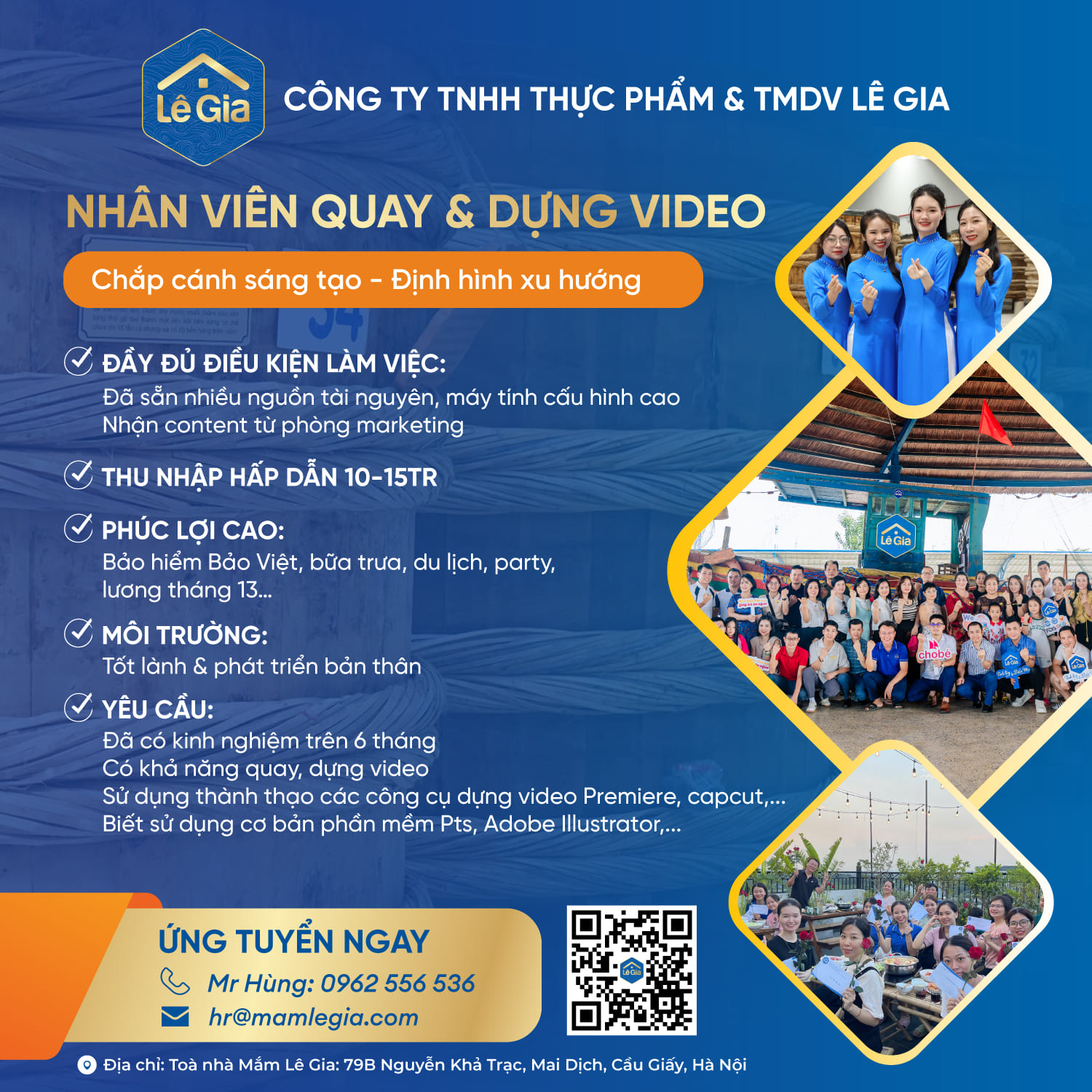 NHÂN VIÊN QUAY & DỰNG