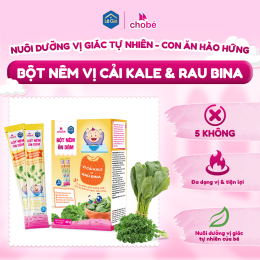 BỘT NÊM ĂN DẶM CẢI KALE & RAU BINA CHO BÉ ĂN DẶM