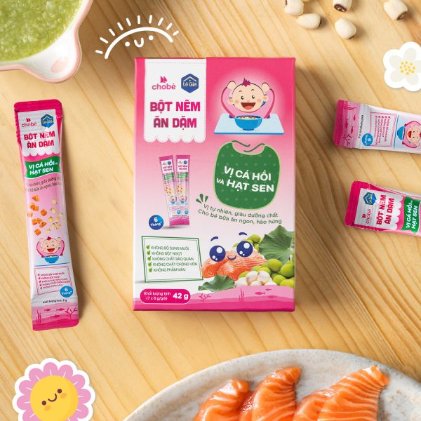 BỘT NÊM VỊ CÁ HỒI VÀ HẠT SEN HŨ 60g