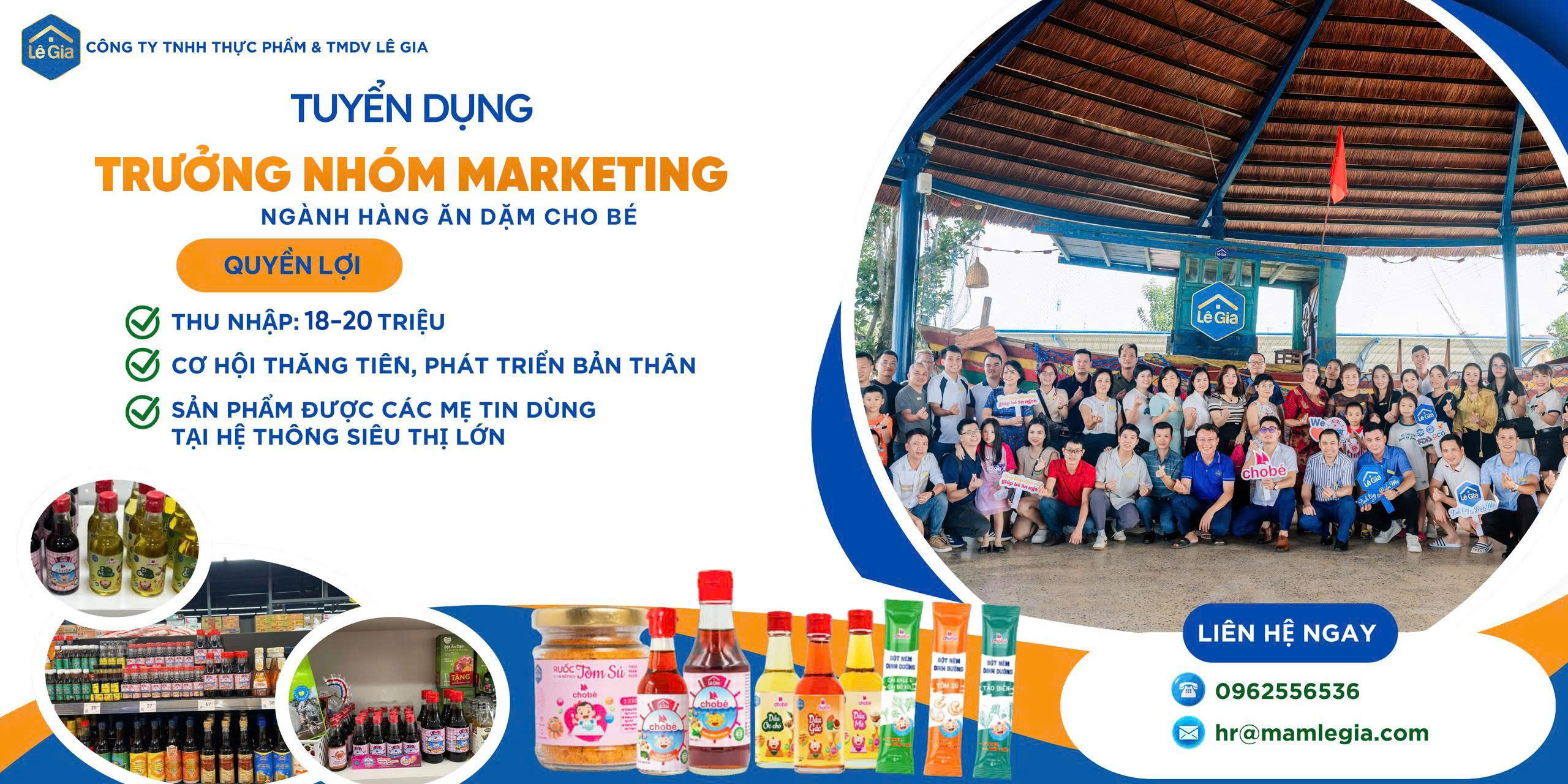 TUYỂN TRƯỞNG NHÓM MARKETING THU NHẬP 20TR++
