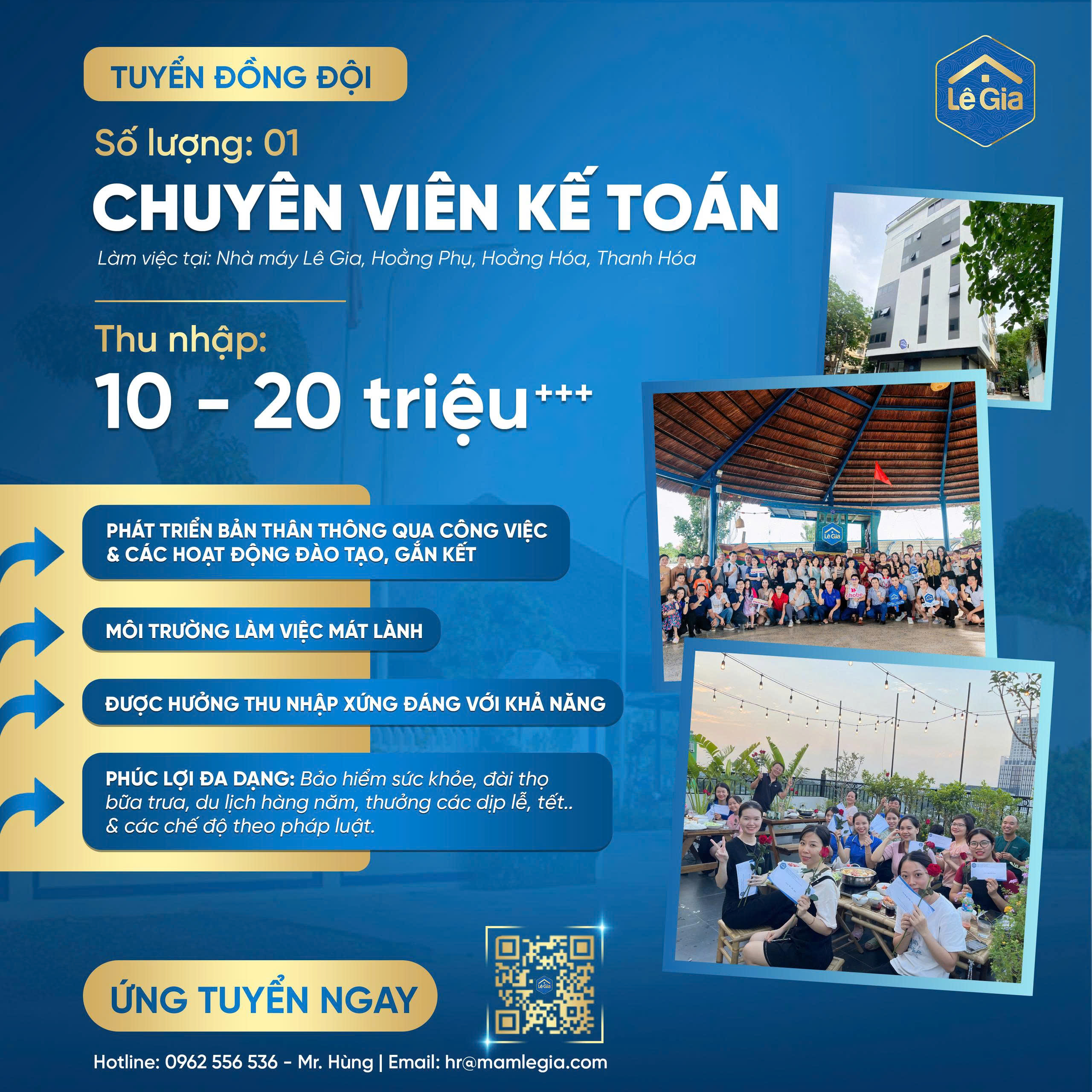 TUYỂN DỤNG NHÂN VIÊN KẾ TOÁN TỔNG HỢP TẠI NHÀ MÁY THANH HOÁ