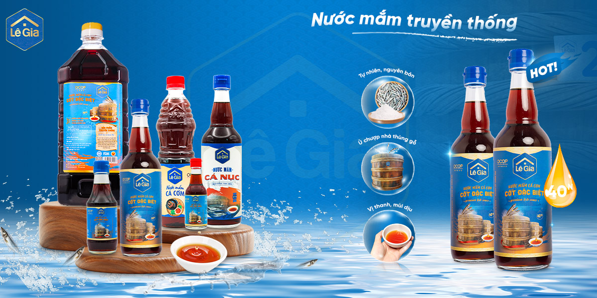 Nước mắm cá cơm Nhỉ thượng hạng 45N