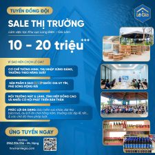 TUYỂN DỤNG NHÂN VIÊN THỊ TRƯỜNG (SALES THỊ TRƯỜNG)