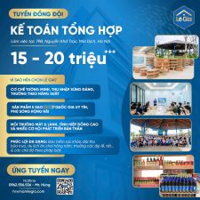 TUYỂN DỤNG CHUYÊN VIÊN KẾ TOÁN TỔNG HỢP