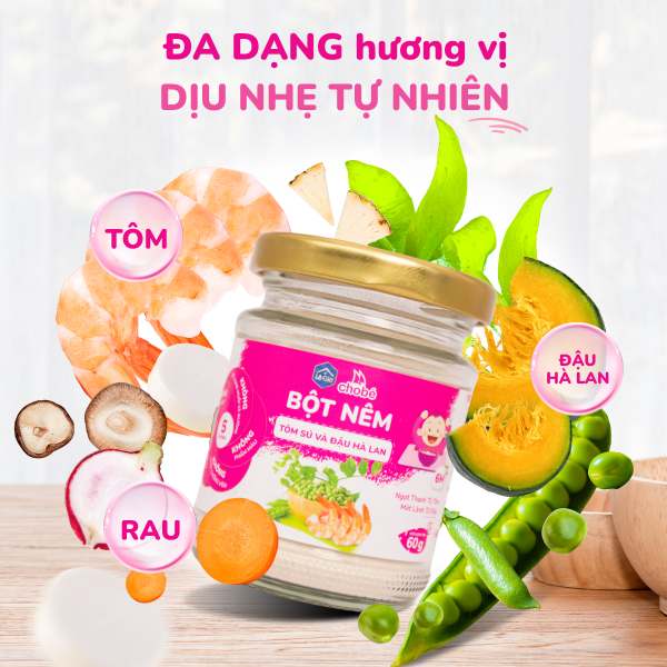 BỘT NÊM VỊ TÔM SÚ VÀ ĐẬU HÀ LAN HŨ 60g