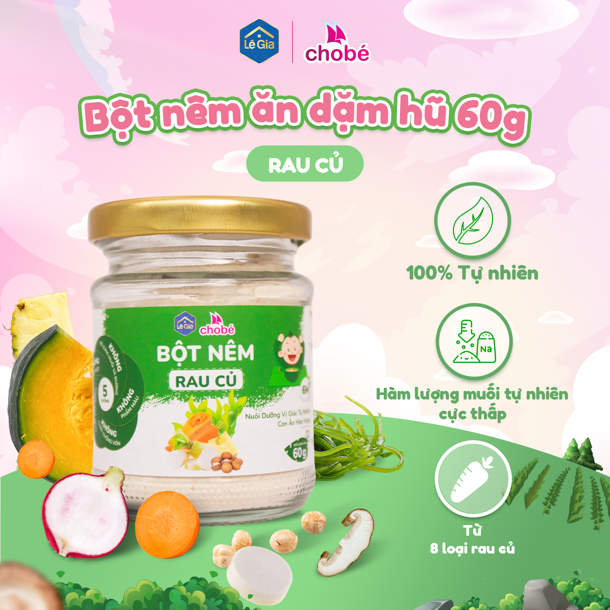 BỘT NÊM VỊ RAU CỦ HŨ 60g0