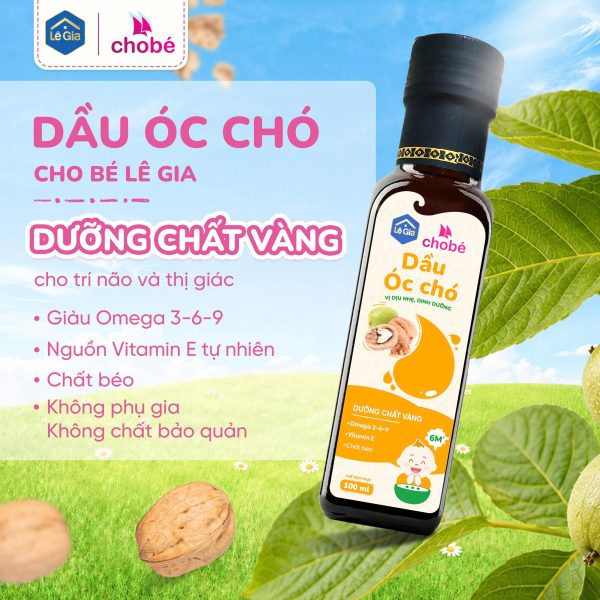 DẦU ÓC CHÓ CHO BÉ LÊ GIA 100ML
