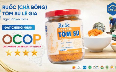 RUỐC (CHÀ BÔNG) TÔM SÚ LÊ GIA ĐẠT CHỨNG NHẬN OCOP 4 SAO