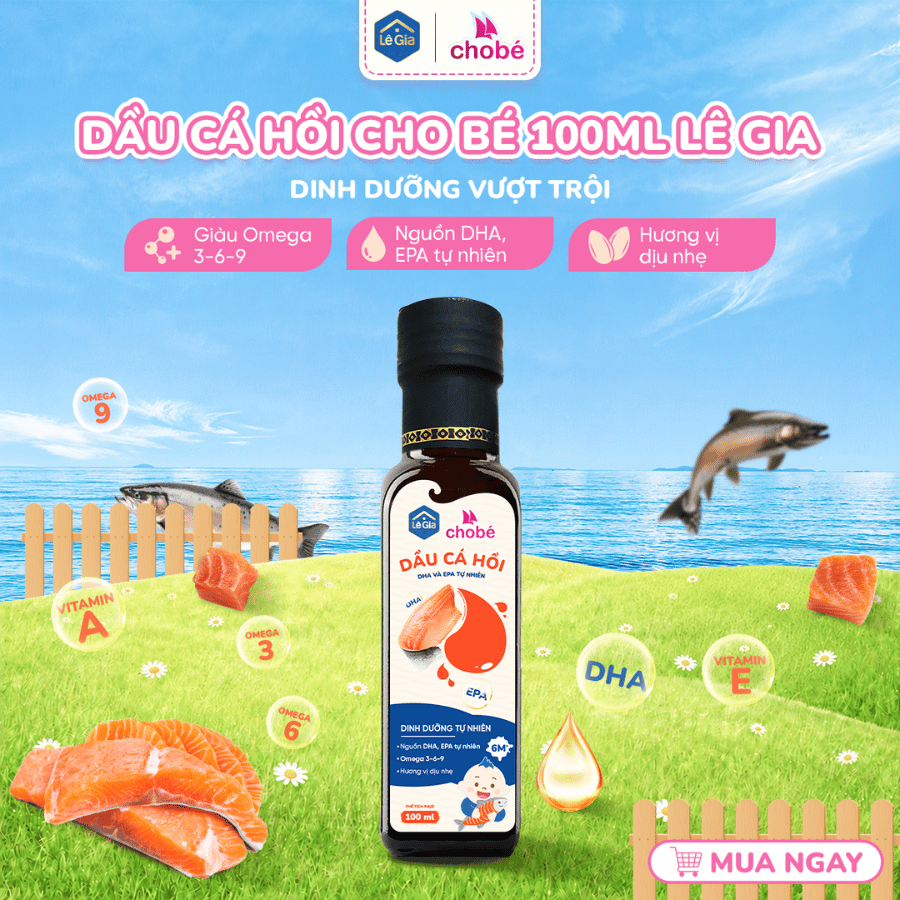 DẦU CÁ HỒI CHO BÉ LÊ GIA 100ML0