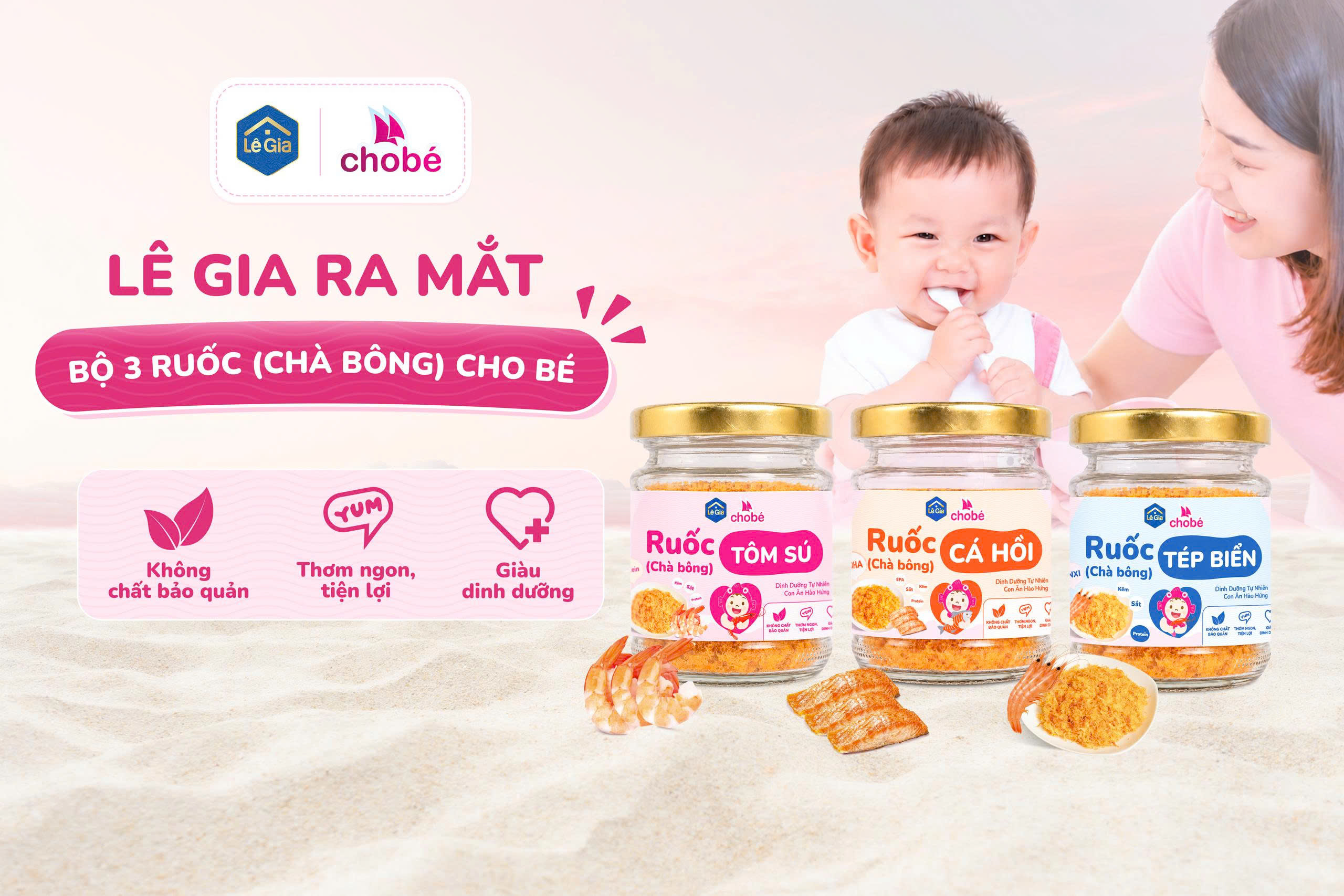 Ruốc (chà bông) tôm sú cho bé – Lê Gia 30g