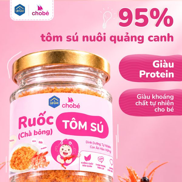 Ruốc (chà bông) tôm sú cho bé – Lê Gia 30g