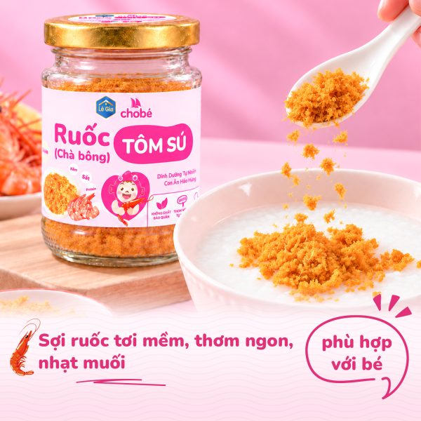 Ruốc (chà bông) tôm sú cho bé – Lê Gia 30g