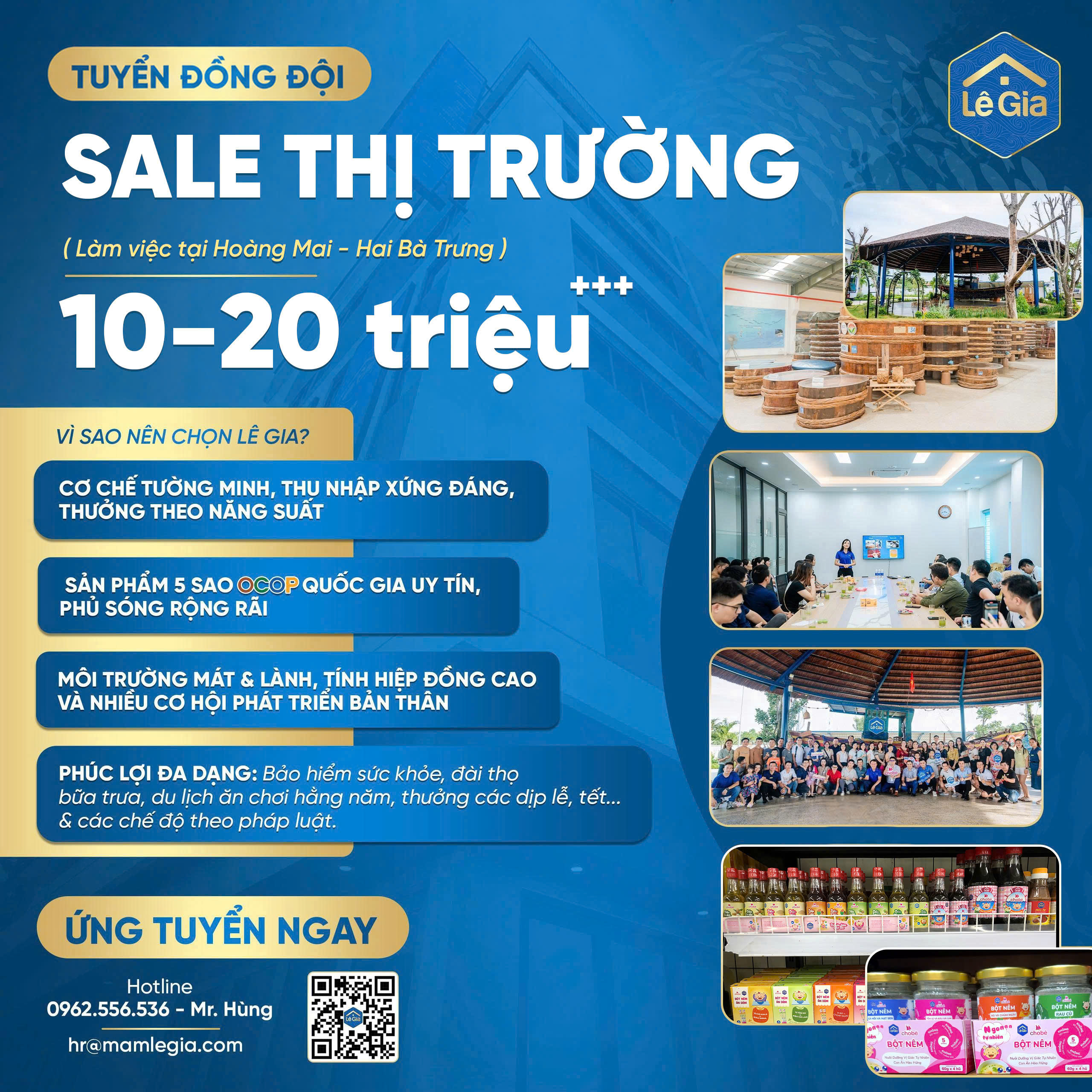 LÊ GIA TUYỂN NHÂN VIÊN KINH DOANH THỊ TRƯỜNG HÀ NỘI (KHU VỰC HOÀNG MAI – HAI BÀ TRƯNG)