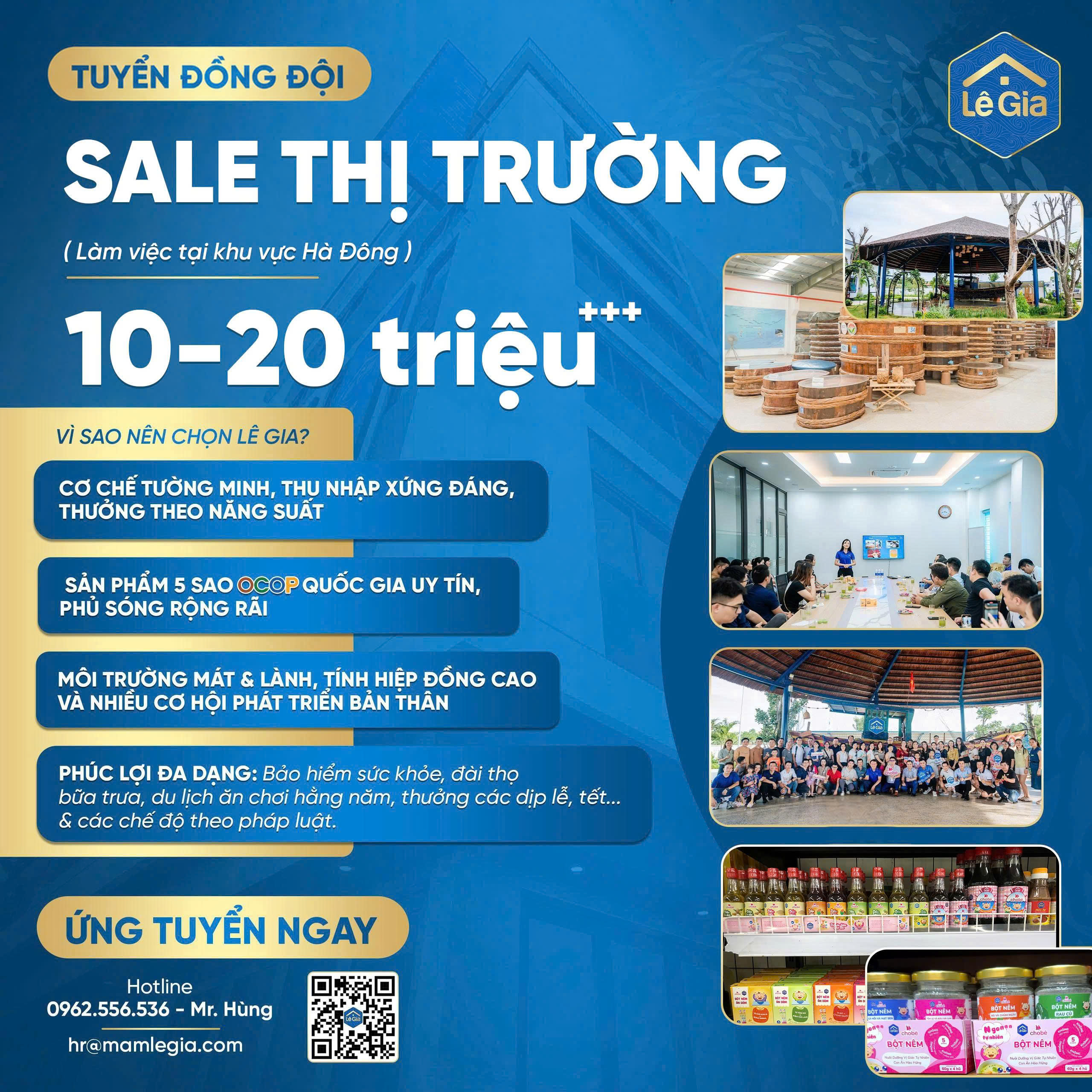 LÊ GIA TUYỂN NHÂN VIÊN KINH DOANH THỊ TRƯỜNG HÀ NỘI (KHU VỰC HÀ ĐÔNG)